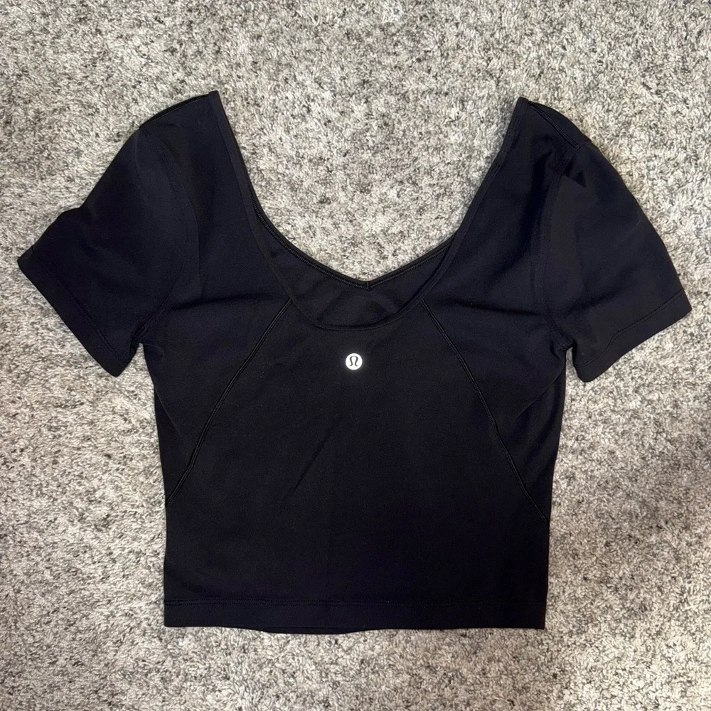 Lululemon Align T-Shirt Black Size 6 - Picture 4 of 5